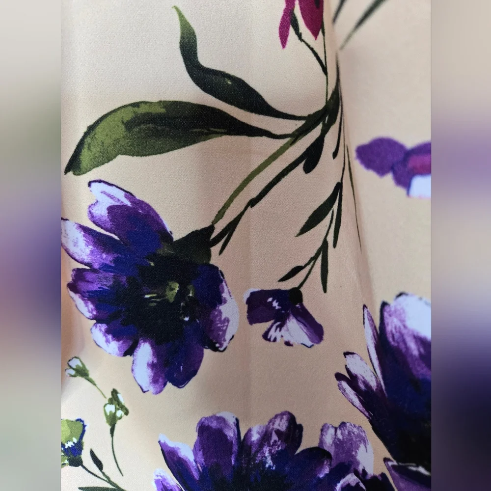 Bebe Floral Flouncy Pretty Fitted Short Mini Sexy Size L Dress Flirty Bodycon - Picture 11 of 11